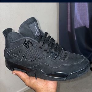 All black Jordan 4 black cats